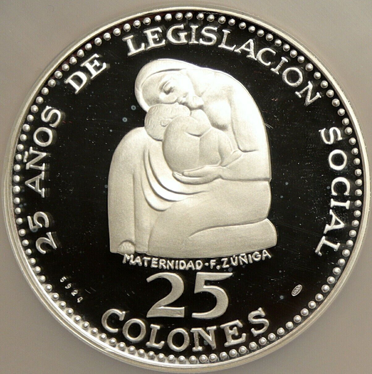  アンティークコイン コイン 金貨 銀貨  1970 COSTA RICA Social Legislation 25YR Proof Silver 25 Colon NGC Coin i103899