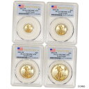 2022 W アメリカン ゴールド イーグル プルーフ 4 本 年セット PCGS PR70 DCAM ファースト ストライク2022 W American G...