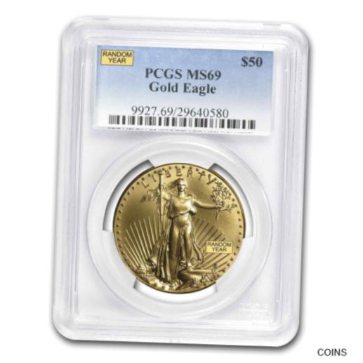 【極美品/品質保証書付】 アンティークコイン 金貨 1 oz Gold American Eagle MS-69 PCGS (Random Year) - SKU #83483 [送料無料] #got-wr-011201-2450