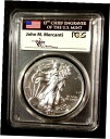 2015-P シルバー イーグル $1 PCGS MS70 メルカンティ署名入り 79,640 最低鋳造額!おお!2015-P Silver Eagle $1 ...