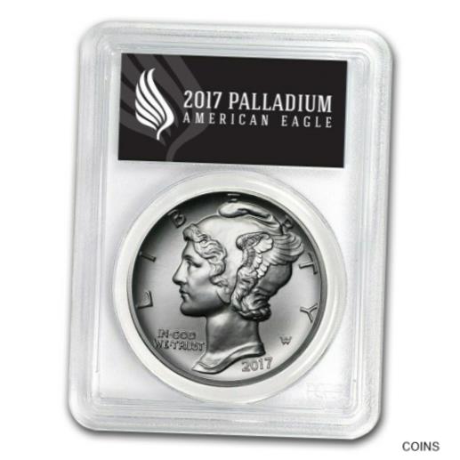 【極美品/品質保証書付】 アンティークコイン 硬貨 2017 1 oz Palladium American Eagle MS-70 PCGS FS, Black Label [送料無料] #oot-wr-011201-328