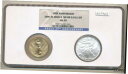 2006 W ゴールド + シルバー イーグル $50 NGC MS70 20 周年記念 ブルー ラベル 光沢仕上げ2006 W GOLD + Silver Eagle $50 NGC MS70 20th Anniversary BLUE Label Burnished(3)
