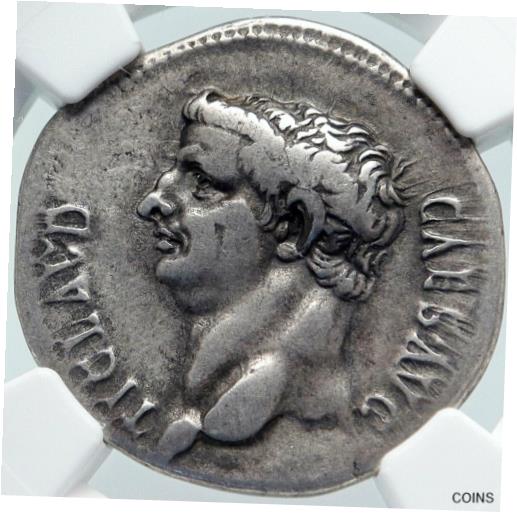 【極美品/品質保証書付】 アンティークコイン 銀貨 CLAUDIUS Ephesus Silver Cistophoric Tetradrachm Roman Coin TEMPLE NGC i85679 [送料無料] #sct-wr-011201-4961 1