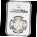 【極美品/品質保証書付】 アンティークコイン コイン 金貨 銀貨 [送料無料] 1880-S Morgan Silver Dollar NGC MS 67 Deep Satin like Strike PQ+ Coin