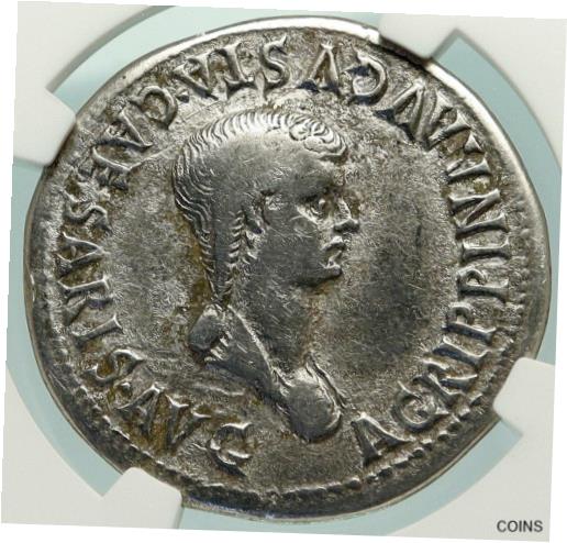 【極美品/品質保証書付】 アンティークコイン 銀貨 CLAUDIUS AGRIPPINA II Jr 50AD Silver Ephesus Cistophorus Roman Coin NGC i85144 送料無料 sct-wr-011201-5444