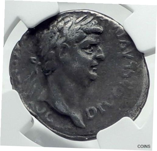  アンティークコイン コイン 金貨 銀貨  NERO & DIVUS CLAUDIUS 63AD Caesarea Cappadocia Silver Roman Coin NGC i78886