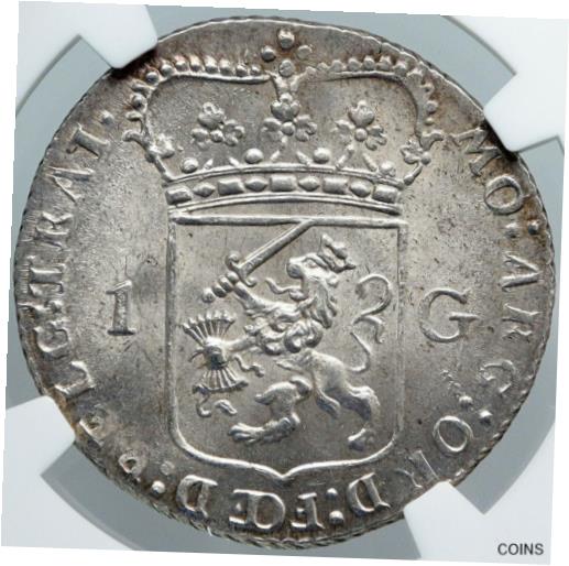 【極美品/品質保証書付】 アンティークコイン 銀貨 1794 NETHERLANDS Dutch Republic UTRECHT ANTIQUE Silver Gulden Coin NGC i88760 [送料無料] #sct-wr-011201-5672 1