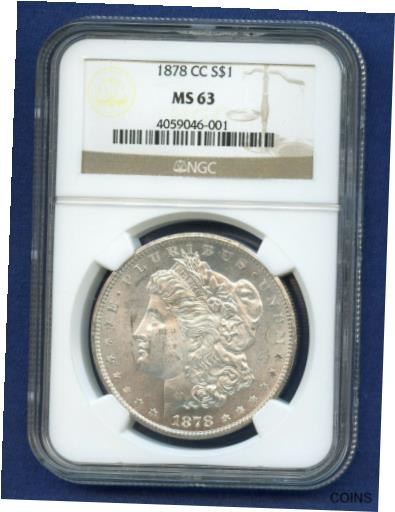 yɔi/iۏ؏tz AeB[NRC RC   [] 1878 CC NGC MS63 Morgan Silver Dollar $1 US Mint Rare Date Coin 1878-CC MS-63