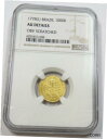 1778 (L) NGC AU 詳細 |ブラジル - 千レイ金貨 1000R #34071A1778 (L) NGC AU Details | BRAZIL - GOLD Thousand Reis Coin 1000R #34071A(3)