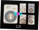 インドネシア、5 シルバーセット 200 - 1000 ルピア 1970 ウォレット/COA NGC 68-69 PFUC トップ!!!INDONESIA, 5...