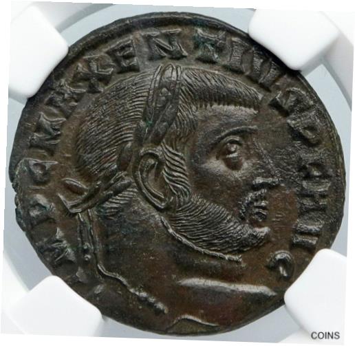【極美品/品質保証書付】 アンティークコイン 硬貨 MAXENTIUS Authentic Ancient 308AD Rome Genuine OLD Roman Coin TEMPLE NGC i88881 [送料無料] #oct-wr-011201-6139