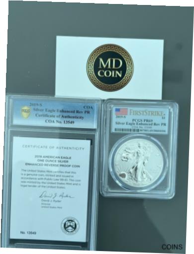 yɔi/iۏ؏tz AeB[NRC RC   [] 2019-S PCGS PR69 First Strike Silver Eagle REV. COA 13549