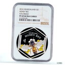 【極美品/品質保証書付】 アンティークコイン コイン 金貨 銀貨 送料無料 New Zealand 1 dollar Honey Bee PF69 NGC colored silver coin 2016