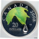 2008 カナダ クイーン エリザベス 2 世 リーフ スワロフスキー レインドロップ シルバー 20 コイン NGC i854642008 CANADA Queen Elizabeth II Leaf SWAROVSKI Raindrop Silver 20 Coin NGC i85464