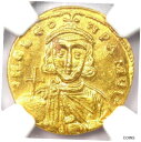 レオ III ゴールド AV ソリダス ゴールド ビザンチン コイン 717-740 AD - 認定 NGC MS (UNC)Leo III Gold AV S...