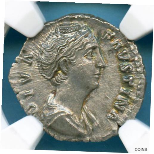  アンティークコイン 銀貨 Roman Empire Denarius Silver AD138-140 NGC MS 5/5 4/5 Posthumous ancient coin  #sct-wr-011201-7630