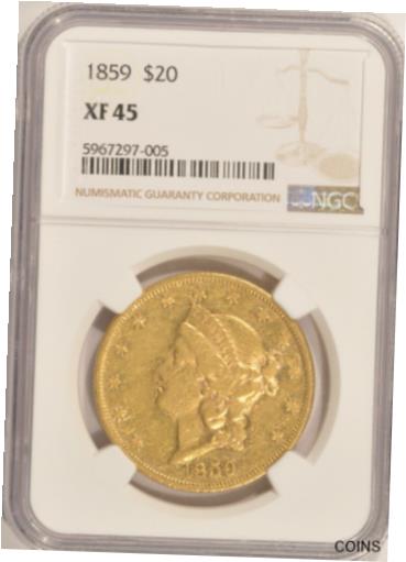 1859ǯ $20 Хƥ  ֥   NGC XF45 1933ǯ 1859 $20 Liberty...