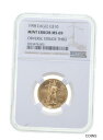  アンティークコイン コイン 金貨 銀貨  MS69 Mint Error 1998 $10 American Gold Eagle OBV Struck Thru - Graded NGC *4094
