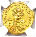 ビザンチン コンスタンス II AV ソリダス 金貨 641-668 AD - 認定 NGC MS (UNC)Byzantine Constans II AV ...