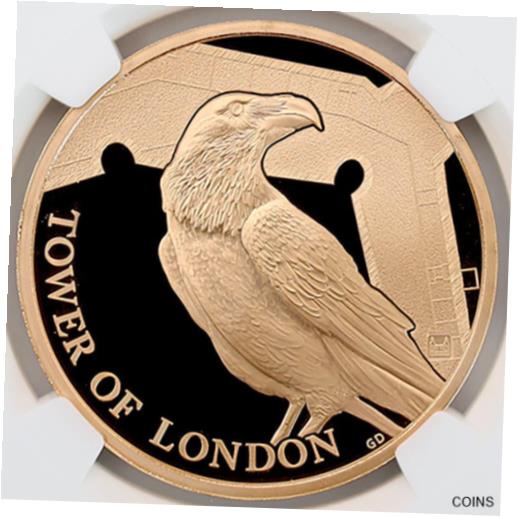 【極美品/品質保証書付】 アンティークコイン 金貨 2019 Tower of London Great Britain Legend Ravens 5 Pounds Gold Coin NGC PF70 UK [送料無料] #gct-wr-011201-9167