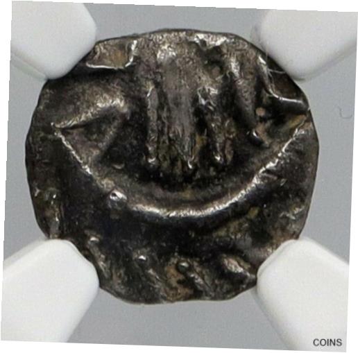  アンティークコイン 銀貨 690-715AD ANGLO-SAXON Frisia Continental Silver Sceatt Coin of REDBAD NGC i90649  #sct-wr-011201-9541