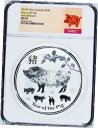 2019 旧亥年 キロ 0.9999 シルバー $30 NGC MS70 コイン ER2019 Lunar Year of the PIG Kilo .9999 Silver $30 NGC MS70 Coin ER