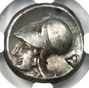 コリンシア コリントス AR ステーター ペガサス アテナ コイン 300 BC - 認定 NGC XF (EF)Corinthia Corinth AR St...