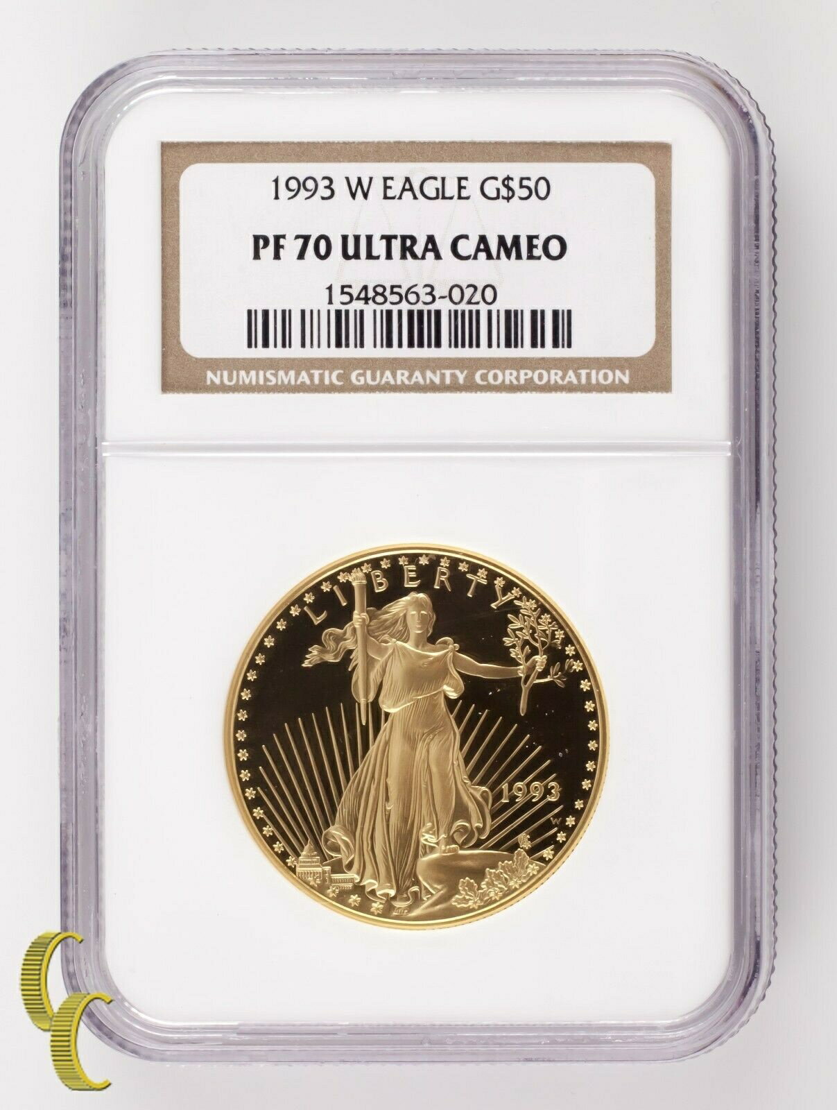  アンティークコイン 金貨 1993-W Gold American Eagle Proof Graded by NGC as PF-70 Ultra Cameo  #got-wr-011201-11976