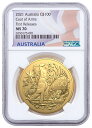 2021 オーストラリア国章 1 オンス ゴールド $100 コイン NGC MS70 FR 国旗ラベル2021 Australia Coat of Arms ...