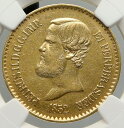 【極美品/品質保証書付】 アンティークコイン 金貨 1852 BRAZIL King Dom Pedro II BRAZILIAN Antique Gold 20000 Reis NGC Coin i92473 [送料無料] #gct-wr-011201-12760