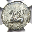コリンシア コリントス AR ステーター ペガサス アテナ コイン 300 BC - 認定 NGC XF (EF)Corinthia Corinth AR St...