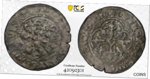 【極美品/品質保証書付】 アンティークコイン コイン 金貨 銀貨 [送料無料] Germany Hesse 1413 S.Gros Silver Coin PCGS XF 45 TOP 1