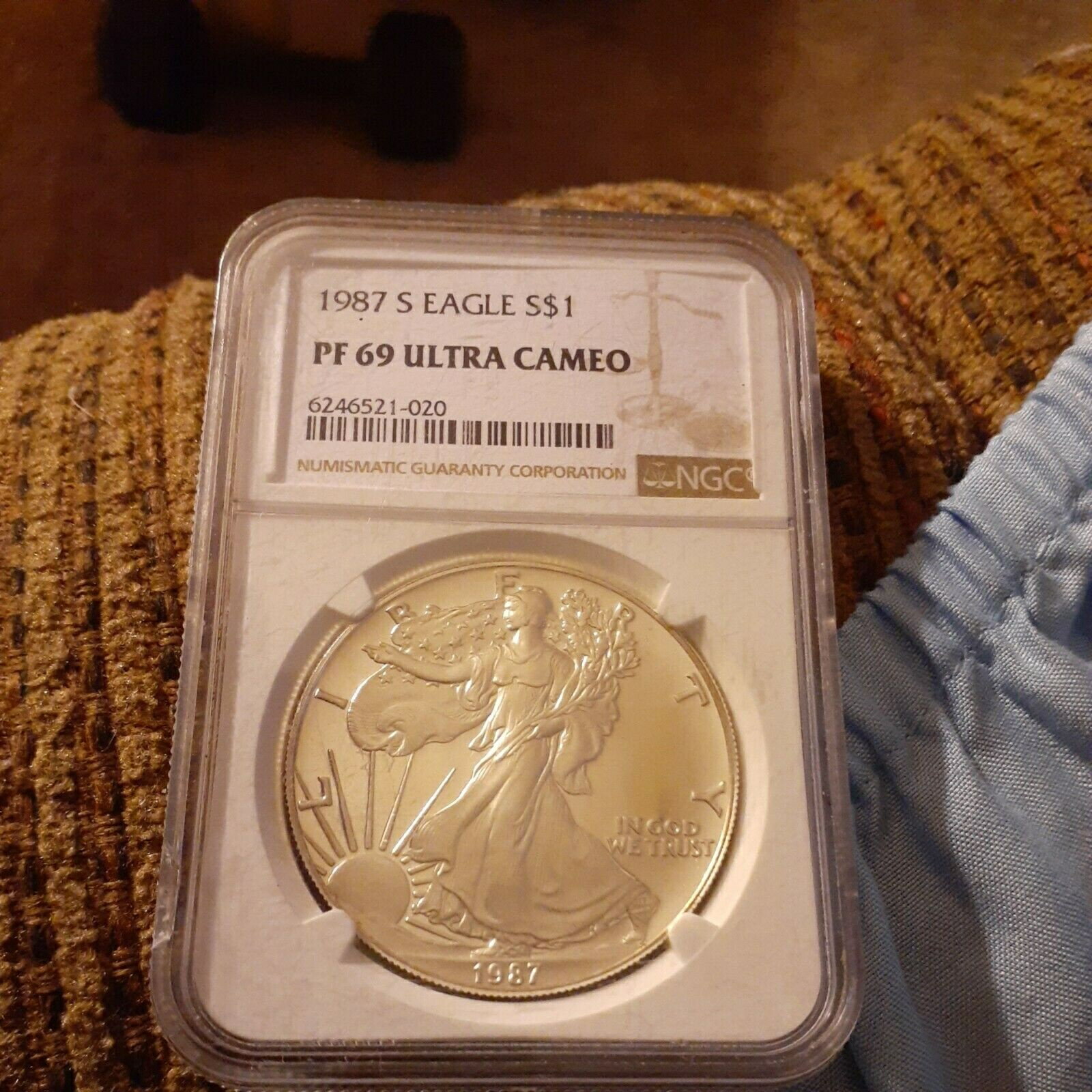 yɔi/iۏ؏tz AeB[NRC RC   [] 1987-S NGC Silver Eagle Proof PF69 Ultra Cameo Beautiful Coin