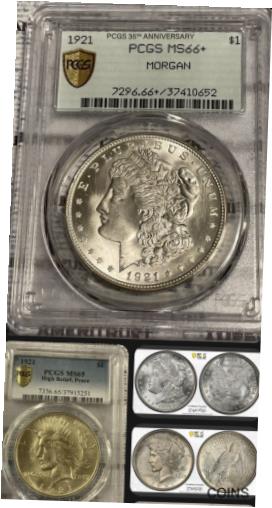 【極美品/品質保証書付】 アンティークコイン 硬貨 2021/1921 Morgan/Peace 8-coins PCGS, 2021 MS70 FS GS, 1921 MS66+ & Peace MS65 [送料無料] #oct-wr-011201-1451