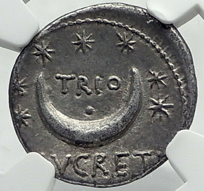 【極美品/品質保証書付】 アンティークコイン 銀貨 Roman Republic Ancient Rome Silver Coin SOL BIG DIPPER CONSTELLATION NGC i82367 送料無料 sct-wr-011201-14644