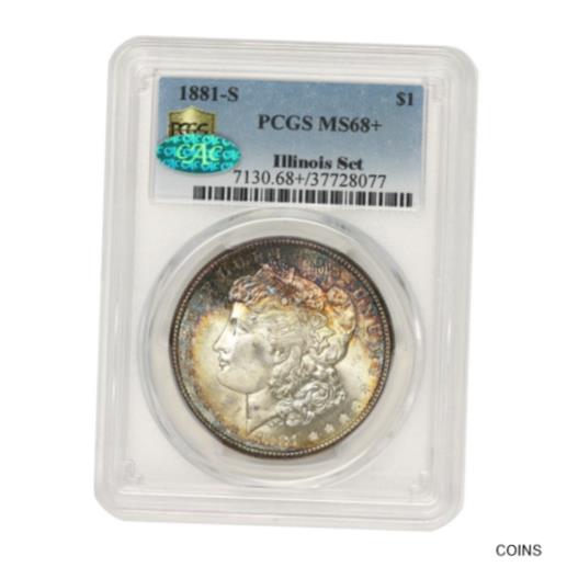 ץʡɥ꥽㤨֡ڶ/ʼݾڽա ƥ  1881-S $1 Silver Morgan PCGS MS68+ CAC Certified Illinois Set San Francisco Coin [̵] #sct-wr-011201-1552פβǤʤ5,929,000ߤˤʤޤ