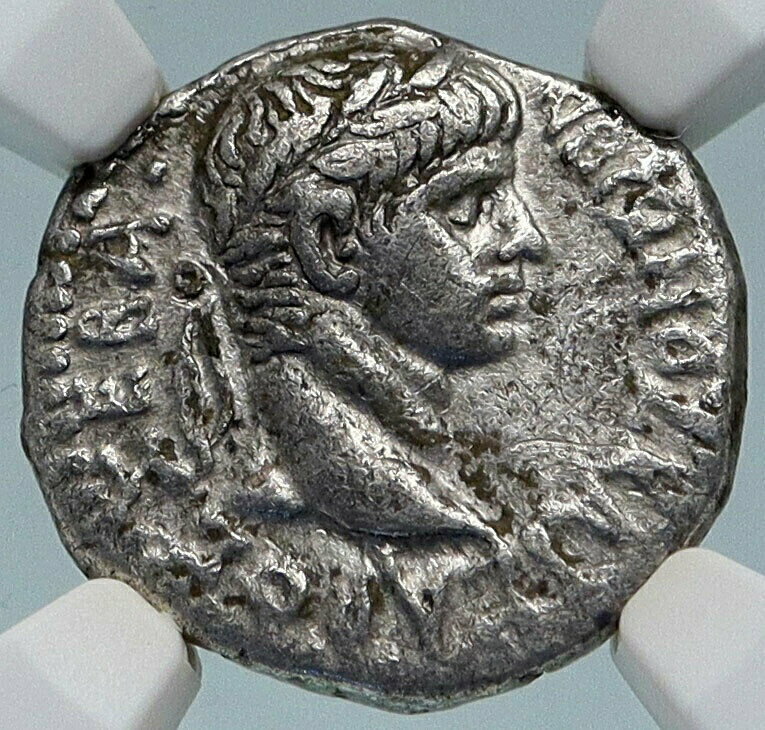 【極美品/品質保証書付】 アンティークコイン 銀貨 NERO Authentic Ancient 56AD Silver Roman ANTIOCH Drachm Coin TRIPOD NGC i84990 [送料無料] #sct-wr-011201-15555