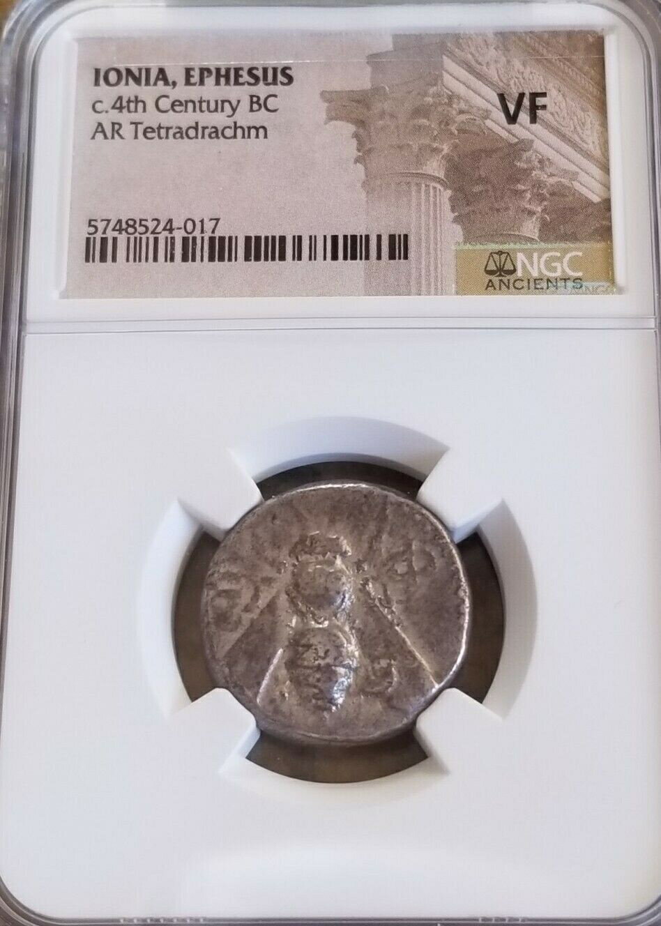 【極美品/品質保証書付】 アンティークコイン コイン 金貨 銀貨 [送料無料] Ionia, Ephesus Tetradrachm Bee Coin NGC VF Ancient Silver Coin