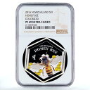 【極美品/品質保証書付】 アンティークコイン コイン 金貨 銀貨 送料無料 New Zealand 1 dollar Honey Bee PF69 NGC colored silver coin 2016