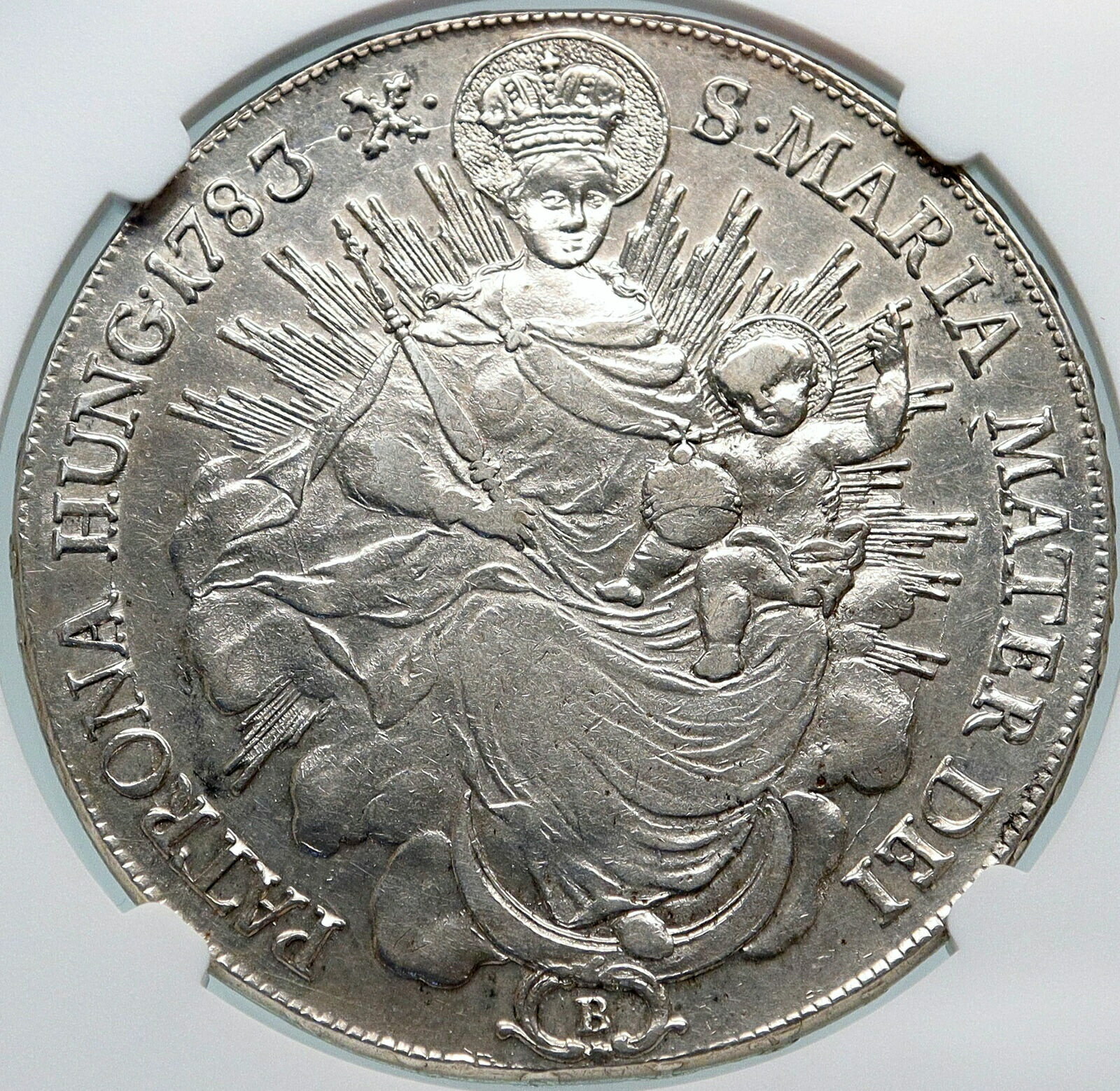 【極美品/品質保証書付】 アンティークコイン コイン 金貨 銀貨 [送料無料] 1783 HUNGARY King Joseph II MADONNA & JESUS Antique Silver Taler Coin NGC i85325