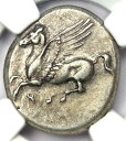 ギリシャ コリント AR スターター ペガサス & アテナ シルバー コイン 紀元前 300 - NGC Choice XF (EF)Greek Corinth...