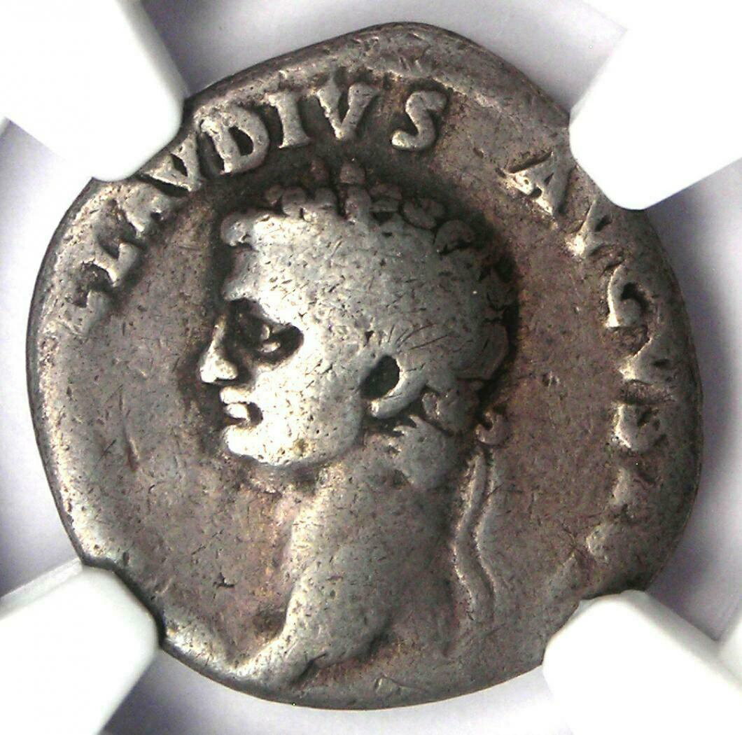  アンティークコイン 銀貨 Claudius AR Denarius under Nero Silver Coin 41-54 AD - Certified NGC VG  #sct-wr-011201-16201