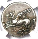 アカルナニア レウカス AR ステーター 紀元前 300 年 ペガサスとアテナ シルバー コイン - NGC Choice VFAcarnania Leucas...