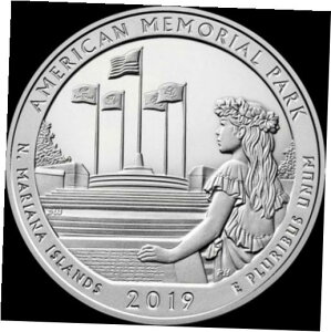 2019 P アメリカン メモリアル パーク クォーター 北マリアナ諸島 "BU" ATB2019 P American Memorial Park Quarter Northern Mariana Islands "BU" ATB