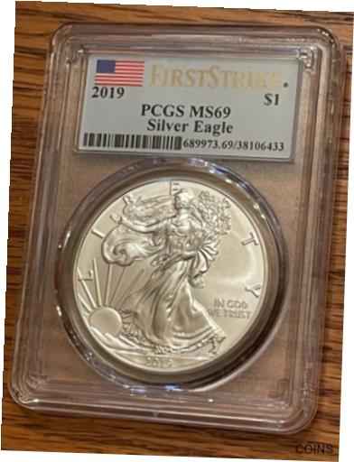  アンティークコイン コイン 金貨 銀貨  2019 AMERICAN SILVER EAGLE PCGS MS69 1oz First Strike. Shipped FREE. Priority