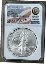  アンティークコイン コイン 金貨 銀貨  2020 1 oz .999 Silver Eagle US $1 NGC M70 First Day of Issue Standish