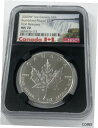 2020- W バーニッシュド 1 オンス。 $5 カナディアン メープル リーフ NGC MS70 FR カナダ ラベル2020- W Burnished 1 Oz. $5 Canadian Maple Leaf NGC MS70 FR Canada Label(3)