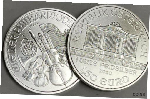  アンティークコイン コイン 金貨 銀貨  2020 WIENER PHILHARMONIKER 1 oz Fine Silver 1,50 Euro Coin REPUBLIK OSTERREICH