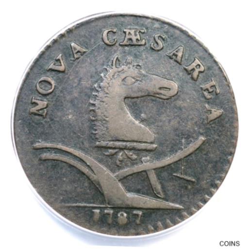yɔi/iۏ؏tz AeB[NRC 1787 63-s R-2 ANACS VF 25 New Jersey Colonial Copper Coin [] #ccf-wr-011272-1492