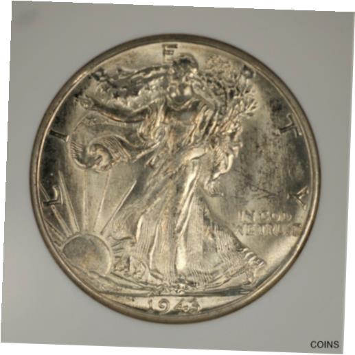 楽天金銀プラチナ　ワールドリソース【極美品/品質保証書付】 アンティークコイン コイン 金貨 銀貨 [送料無料] 1943-D US Walking Liberty Half Dollar ANACS MS 63 Certified 90％ Silver Coin A791